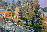 Painting by Diana Golledge Finca del Niño, Spain