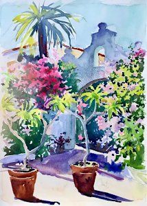 Painting by Fiona Forbes La Finca del Nino