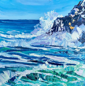 Painting by Fiona Forbes Rough Sea Oil on Canvas