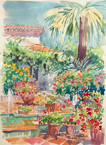 Painting by Fiona Forbes Patio